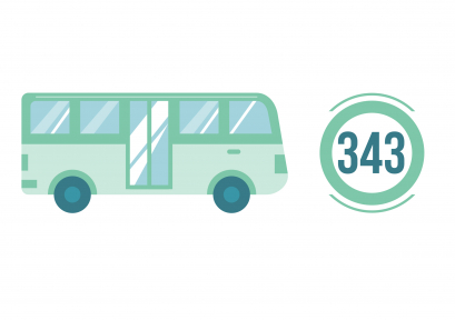 Автобус № 343 временно идёт до остановки «Поселковый Совет»